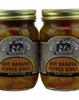 Amish Wedding Hot Banana Pepper Rings 15oz Pack of 2