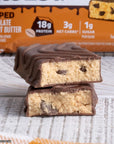 Quest Nutrition Dipped Chocolate Peanut Butter Protein Bars 18g Protein 1g Sugar 3g Net Carbs Gluten Free 12 Count