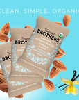 Bearded Brothers Organic Vegan Energy Bars - Gluten & Soy Free, Paleo, Whole 30 | Non GMO, Low Glycemic, High Protein | 12pk Almond Butter Vanilla