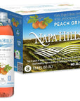 Napa Hills Wine Antioxidant Water  Flavored Wine Water NonAlcoholic Resveratrol Enriched Drink  No Wine Taste No Carbs No Calories Sugar Free Peach Grigio 338 Fl Oz Pack of 8