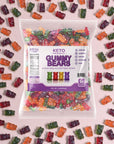 Sugar Free Gummy Bears Keto Candy  Assorted Fruit Flavors Keto Snacks  Vegan Gummy Bears Gluten Free Low Carb Keto Friendly SugarFree Gummies  Bulk 1 LB