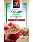 Quaker Instant Oatmeal Organic Regular 98 oz 8Count Boxes Pack of 4