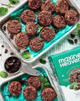 Maxine's Heavenly Mint Chocolate Chunk Cookies | Healthy Vegan, Gluten Free Mint Chocolate Cookies Sweetened with Coconut Sugar and Dates | Low Sugar, Dairy Free | 7.2 Ounces Each (2 pack)