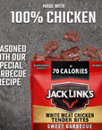 Jack Links Chicken Tender Bites Sweet BBQ Bulk Pack  Flavorful Meat Snack for School 9g Protein and 70 Calories Made with 100 Chicken 1oz Pack of 48