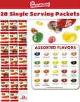 Jelly Belly Jelly Beans Individual Packs 20 Pack  035oz Each  20 Individual Mini Packets of Jelly Beans  Perfect For Lunches Parties Offices School Events  WhataBundle Jelly Belly Candy Pack