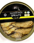 Smoked Riga Sprats in Oil 56 Oz Tin Pack of 12