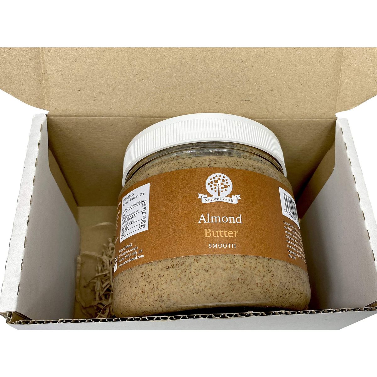 Nutural World - Smooth Almond Nut Butter 35 Oz (1kg) - *** New Packaging *** - 100% Pure - single ingredient