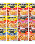 Maruchan Ramen Instant Lunch Variety 5 Flavors Pack of 12 with By The Cup Chopsticks