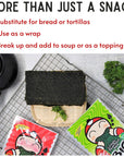 Big Crispy Seaweed Snack Sheets by Tao Kae Noi  Spicy Thai Seaweed Chip  Healthy Nori Snacks for Kids and Adults  Low Calorie Seaweed Sheets  12 Individually Wrapped Sheets per Box 32g each