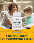 Lazu Virocin - Zinc Supplement - Zinc Ionophore | Zinc, Vitamin C, Vitamin D3 | Enhanced Immune Support and Rapid Absorption | 60 Capsules