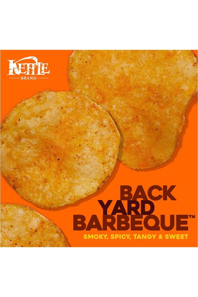 Kettle Brand Potato Chips, Backyard Barbeque Kettle Chips, Party Size, 13 Oz (Pack of 9)