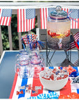 USA American Flag Butter Mint Candies Bags 100 Count Individually Wrapped Red White  Blue Mint Candy 13 Ounce Bags Fourth of July Goodies Treat Candy Patriotic Party Favor Supplies Decorations