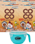 CoCo Wheats 28 Ounce Pack of 4 with By The Cup Cereal Bowl