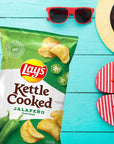 Lay's Kettle Cooked Jalapeno Potato Chips, 8 Oz