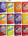 Crush and Sunkist Sugar Free Drink Mix Variety Pack of 12-1 Box of Each Flavor Drink