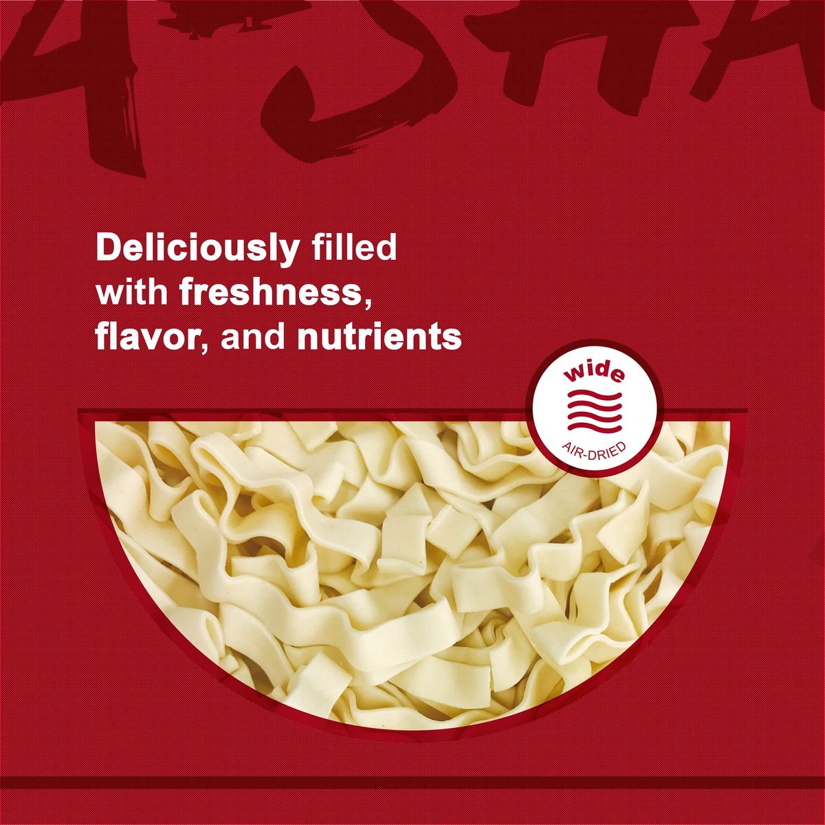 ASHA Healthy Ramen Noodles Wide Hakka Style Noodles with Original Sauce Vegetarian Noodles Flat Wide Noodles 1 Bag 5 Servings