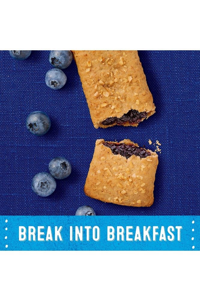 Kellogg&#39;s Nutri-Grain, Soft Baked Breakfast Bars, Blueberry, Made with Whole Grain, Value Pack, 20.8 oz (16 Count)