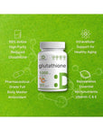 Glutathione Supplement 1,000mg Per Serving - Plus Vitamin C 500mg - 120 Capsules