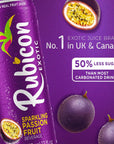 Rubicon Sparkling Passion Fruit Beverage  Pack of 12 12 Fl Oz Cans  Fruit Flavor Carbonated Drink  90 Calories per Can  Made with Real Fruit Juice  AllergenFree  Vegan Friendly  No Artificial Sweeteners