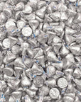 HERSHEY'S KISSES Milk Chocolate Silver Foil Wrap Candy (1 Pound Bag - Approx. 100 Count)