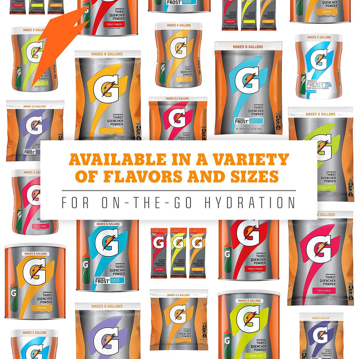 Gatorade Thirst Quencher Powder Sticks 3 Flavor Variety Pack 30 Pack