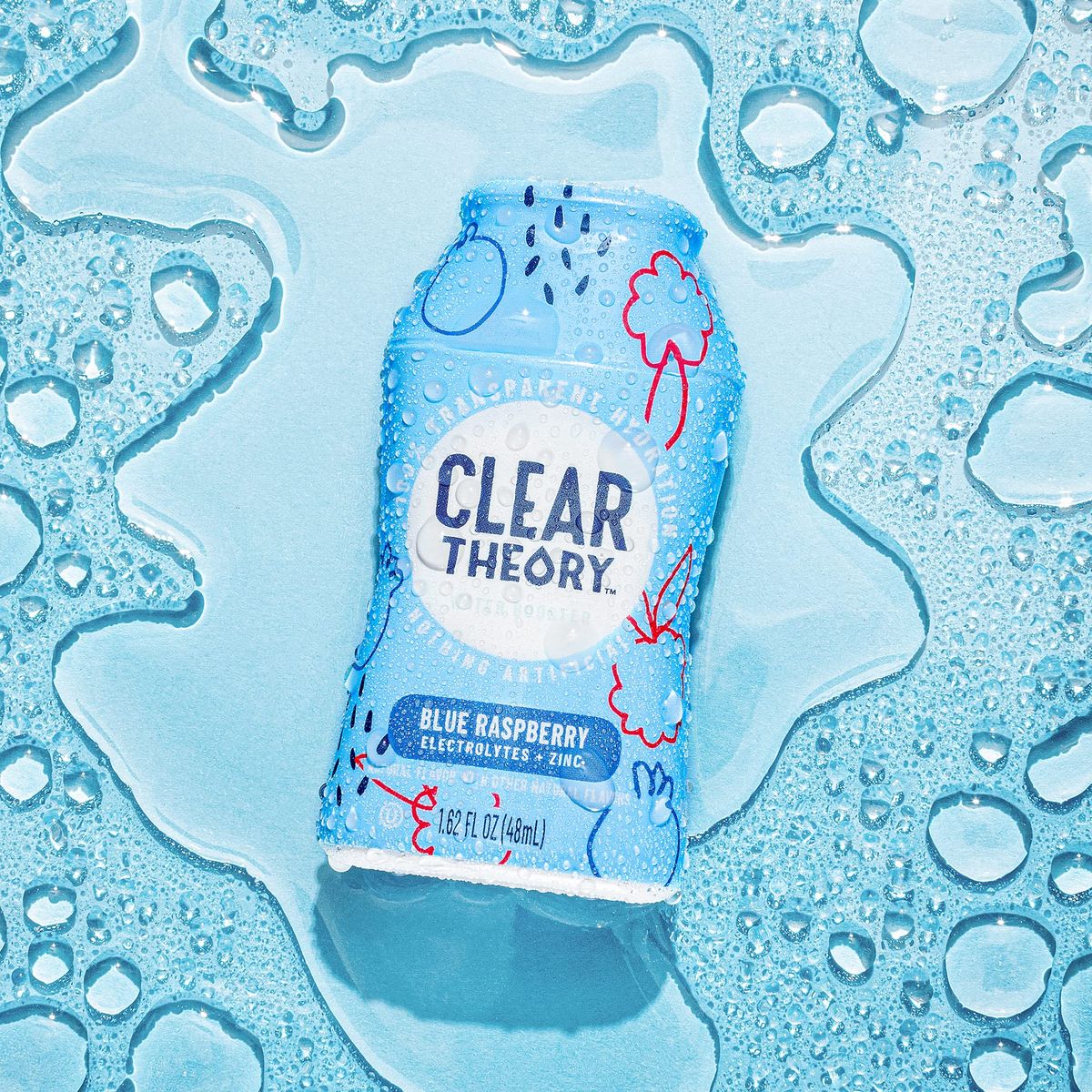 Clear Theory Water Flavoring Drops with Electrolytes Water Enhancer Liquid Flavored Water Drink Mix Hydration for Kids Vegan Gluten Free Low Calorie Blue Raspberry  Fruit Punch