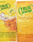 True Lemon and True Orange Dispenser Packets 100ct 2pk Variety Natural Flavored Water Enhancer Great Powdered Drink Mix for Paleo Diet Atkins Diet or Other Diets 100 Natural Drink Mix