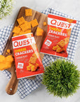 Quest Nutrition Cheese Crackers, Cheddar Blast, High Protein, Low Carb, Made with Real Cheese, 12 Count (1.06 oz bags)