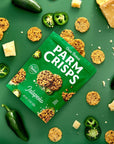 ParmCrisps - Jalapeno Cheese Parm Crisps, Made Simply with 100% REAL Cheese | Healthy Keto Snacks, Low Carb, High Protein, Gluten Free, Oven Baked, Keto-Friendly | 1.75 Oz (Pack of 6)