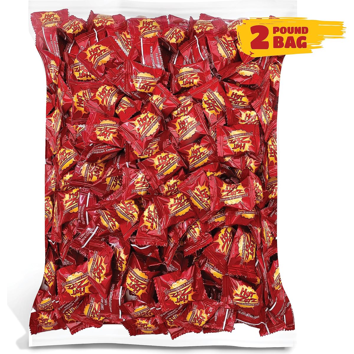 CrazyOutlet Hot Zotz Hard Candy Fiery Cinnamon Fizz Bulk Pack 2 Pounds