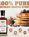 Lincoln County Reserve Organic 100 Pure Maple Syrup  Artisan Premium Grade Organic Maple Extract  Made 100 Pure with a Robust and Bold Taste  Product of USA12 oz Glass Bottle