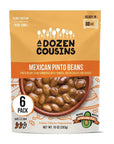 A Dozen Cousins Seasoned Pinto Beans Vegan and NonGMO Meals Microwaveable Beans Ready to Eat Made with Avocado Oil Mexican Pinto Beans 6Pack - Whlsome - Canned Beans