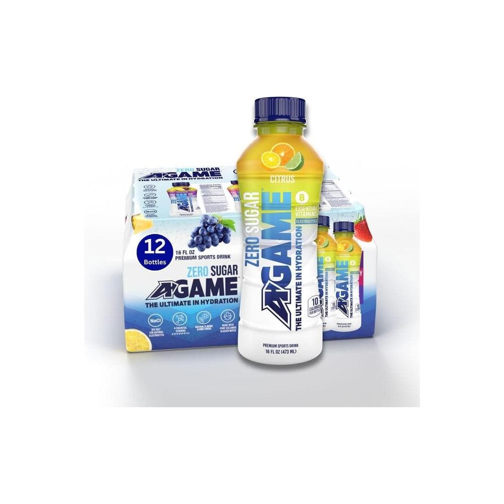 A - GAME Zero Sugar Sports Drink, Citrus Zero, The Ultimate Sugar Free Hydration Sports Beverage - Whlsome - Sports Nutrition