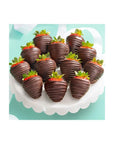 A Gift Inside 12 Dreamy Dark Chocolatey Covered Strawberries - Whlsome - Candies & Chocolates