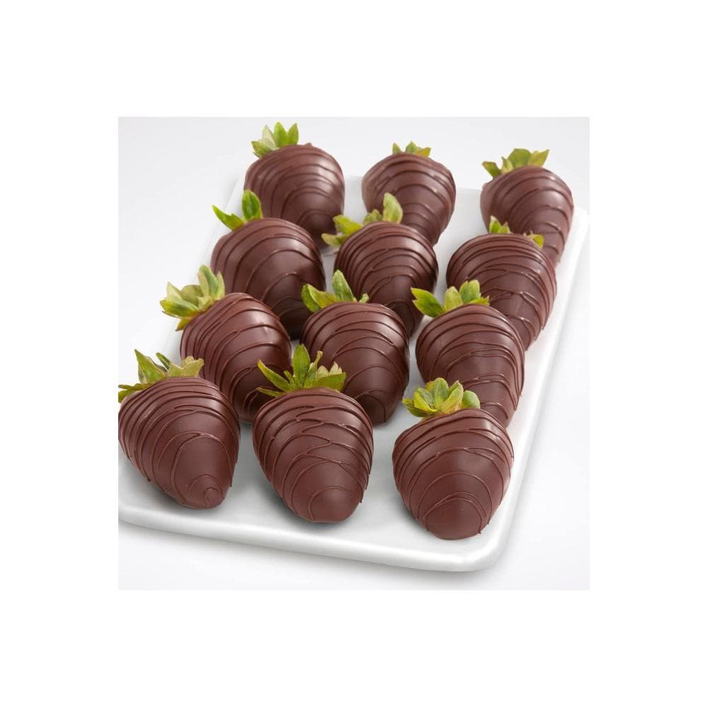 A Gift Inside 12 Dreamy Dark Chocolatey Covered Strawberries - Whlsome - Candies &amp; Chocolates