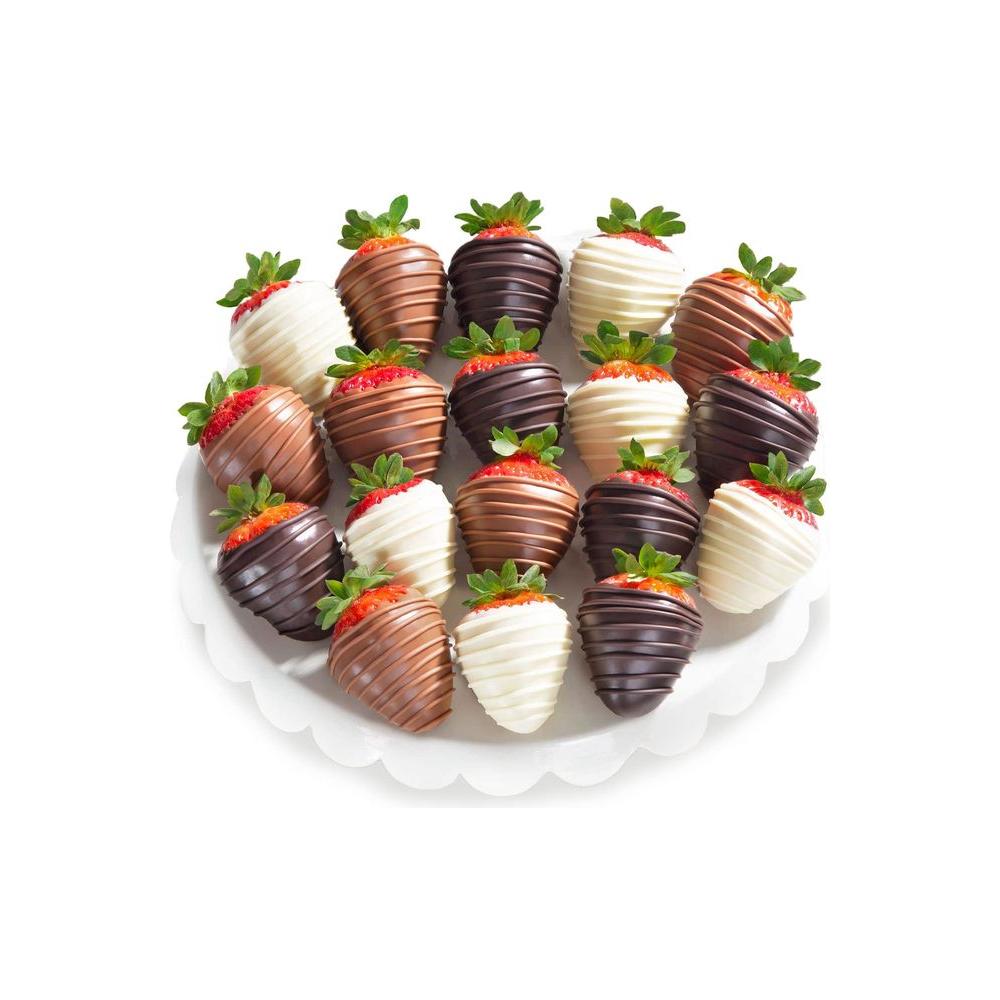 A Gift Inside 18 Berry Bites Chocolatey Covered Strawberries Fun Size - Whlsome - Candies &amp; Chocolates