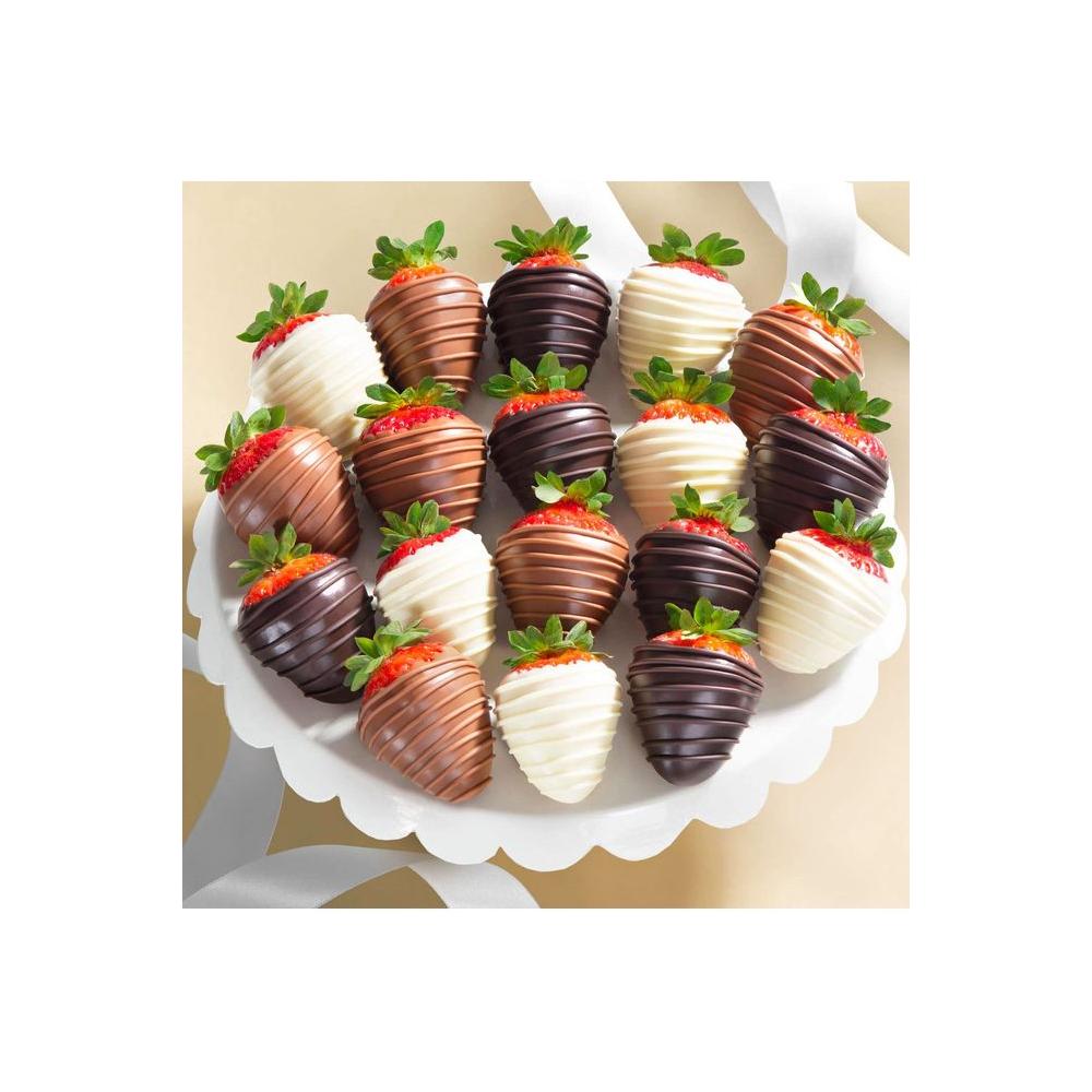 A Gift Inside 18 Berry Bites Chocolatey Covered Strawberries Fun Size - Whlsome - Candies &amp; Chocolates