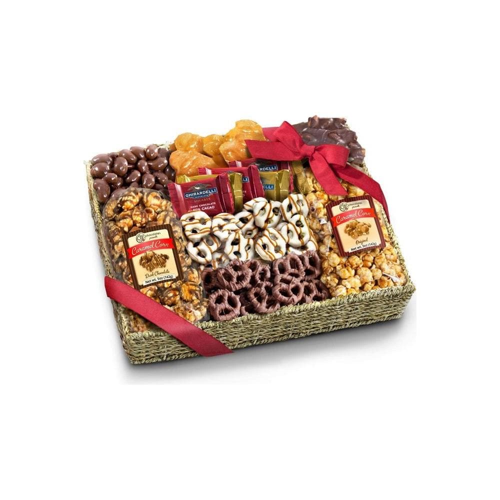 A Gift Inside Chocolate Caramel and Crunch Grand Gift Basket - Whlsome - Candies & Chocolates