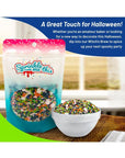 A Haunted House Party - 4 Oz Resealable Bag - Halloween Themed Sprinkles - Featuring Small Eyes, Pumpkins, with Purple, Lime Green, Orange Jimmies and More - Cake and Ice Cream Sprinkles - Whlsome - Grocery (Other)