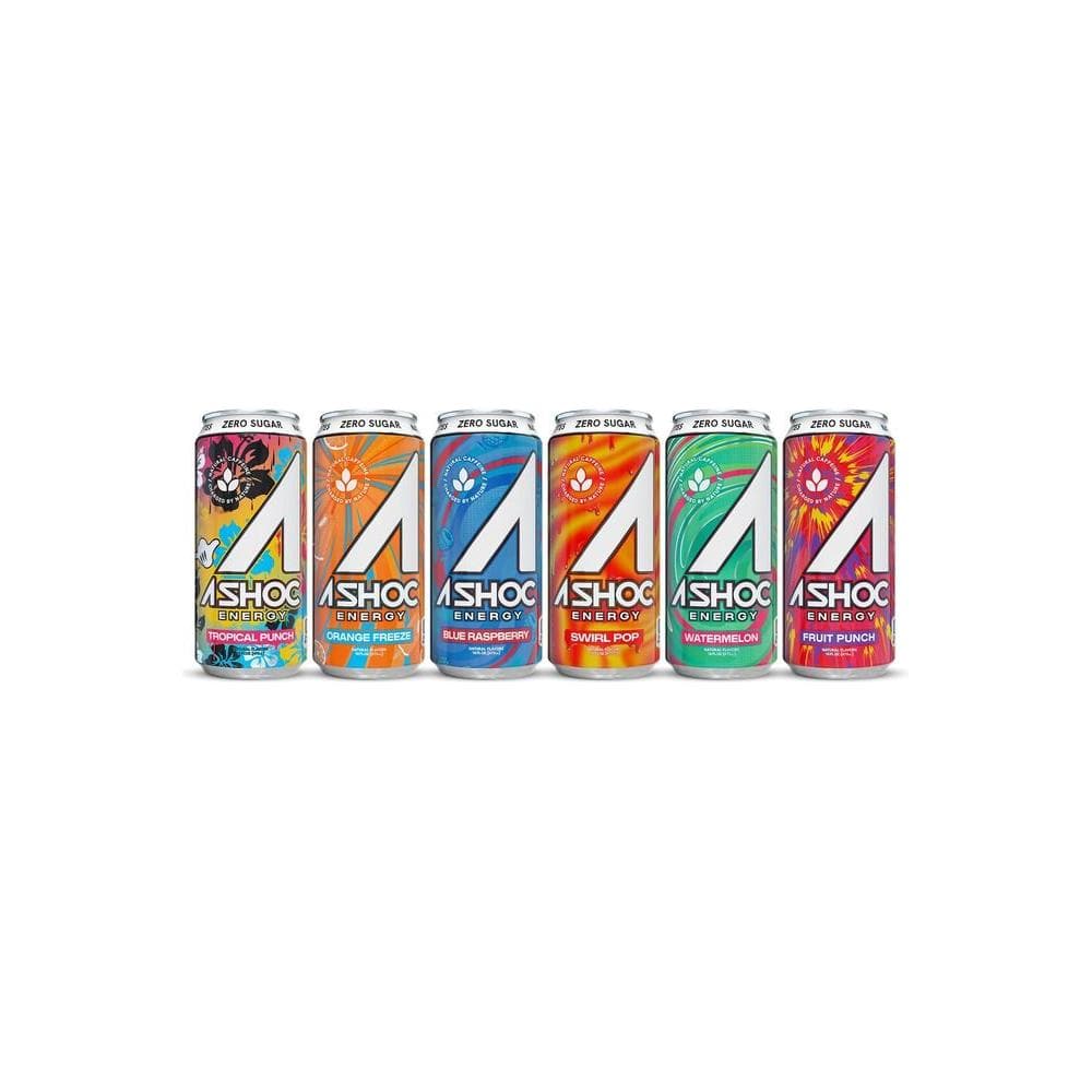 A SHOC Orange Freeze Energy Drink 16 fl oz can Pack of 12 - Whlsome - Sports Nutrition