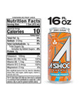 A SHOC Orange Freeze Energy Drink 16 fl oz can Pack of 12 - Whlsome - Sports Nutrition