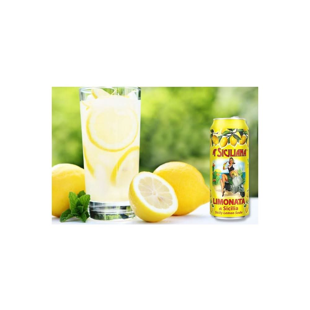 A Siciliana Italian Soda Variety Pack 115 Ounce Each Total Count of 4 Sicilian Blood Orange Soda 2 Pack and Sicilian Lemon Soda 2 Pack with 4 Pieces Mints 1 Grocery Restock Card by IntFeast - Whlsome - Grocery (Other)