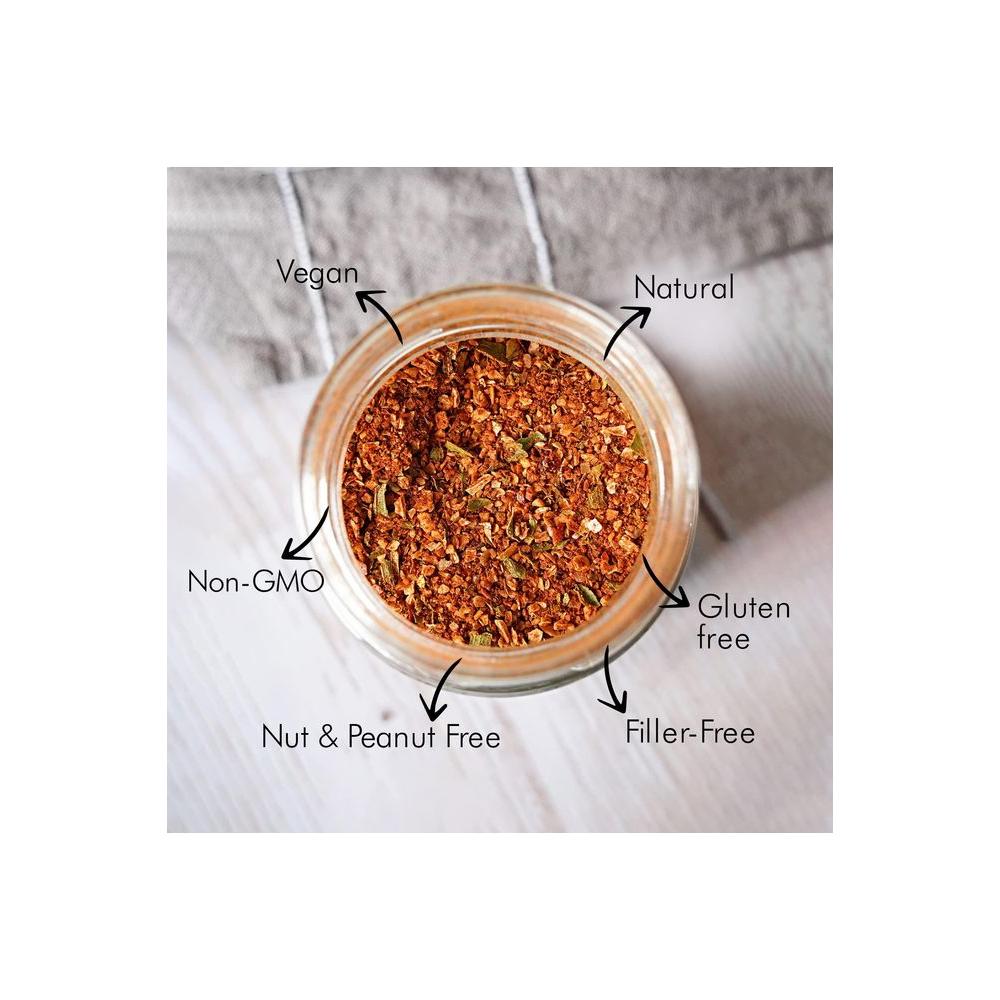 A Spice Affair's Nonna's Kitchen 6 - Pack Spices Set - Italian Seasoning Spice, Spaghetti Seasoning Mix, Tuscan Spice, Roasted Garlic & Sun - Dried Tomato Powder, Bruschetta Seasoning Mix, Grill Spice Set - Whlsome - Barbecue Seasoning