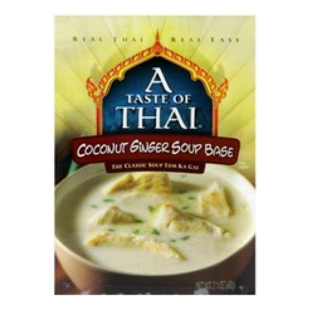 A Taste of Thai Coconut Ginger Soup Base 2oz Pack of 6 ReadytoUse Mix Flavored with Classic Thai Spices Use as Rub Marinade or Dip NonGMO GlutenFree - Whlsome - Packaged Soups