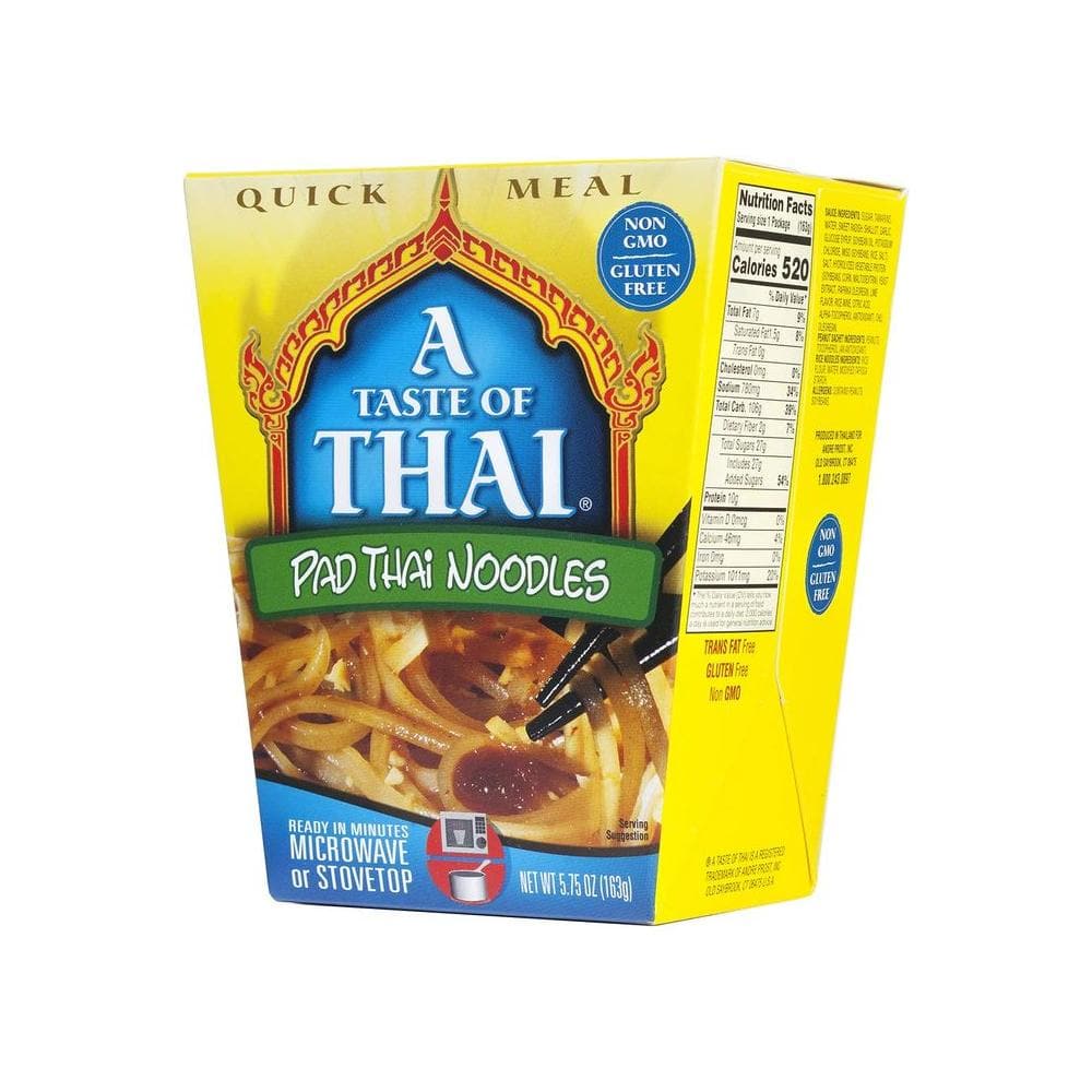 A Taste of Thai Pad Thai Noodles 575oz Pack of 6 Heat Eat Instant Noodles Flavored with Classic Thai Sauce GlutenFree Ideal Vegan Meal Perfect Side for Chicken Fish Meat Entrees - Whlsome - Sauces & Dips