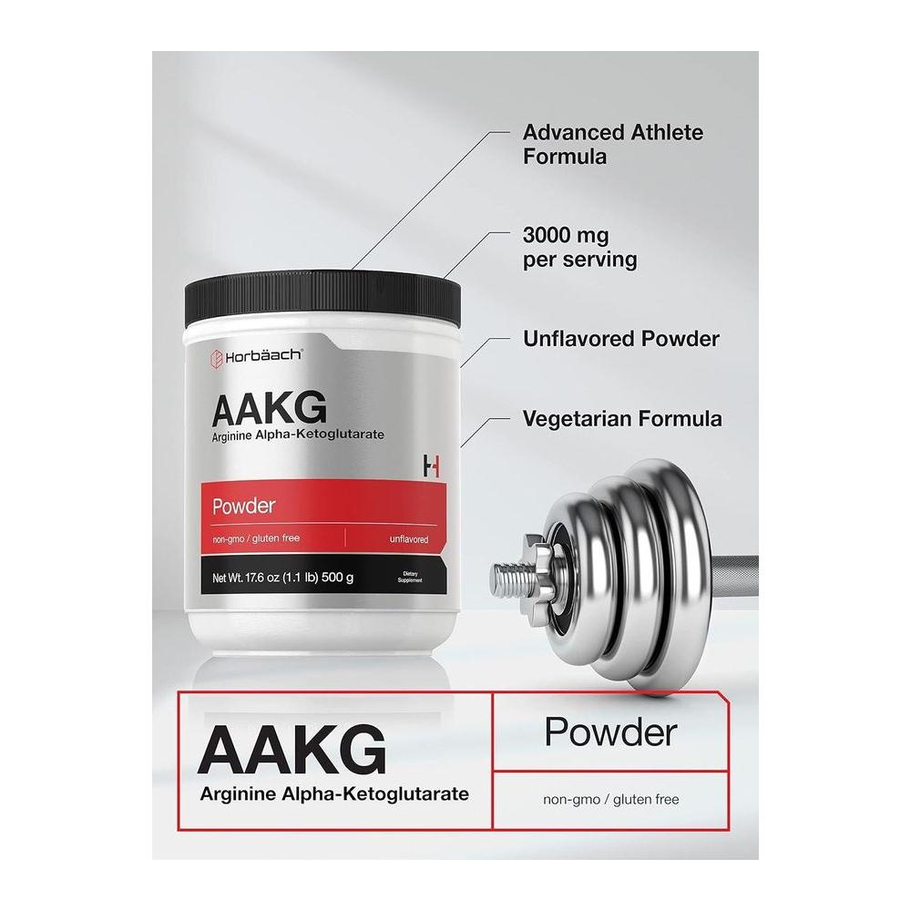 AAKG Powder Arginine Alpha - Ketoglutarate 1.1lbs (17.6 oz) - Whlsome - L Arginine