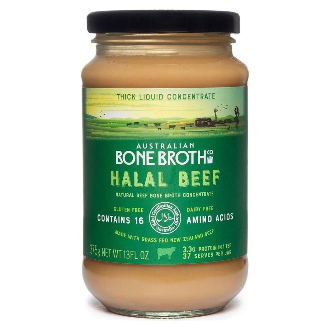 ABBCo Halal Beef Bone Broth Concentrate - Beef Flavor Goodness 100% New Zealand Grass - Fed - Healthy, Nutritious & Delicious Halal Broth - Rich in Collagen and 16 Key Amino Acids - Whlsome - Soups & Broth