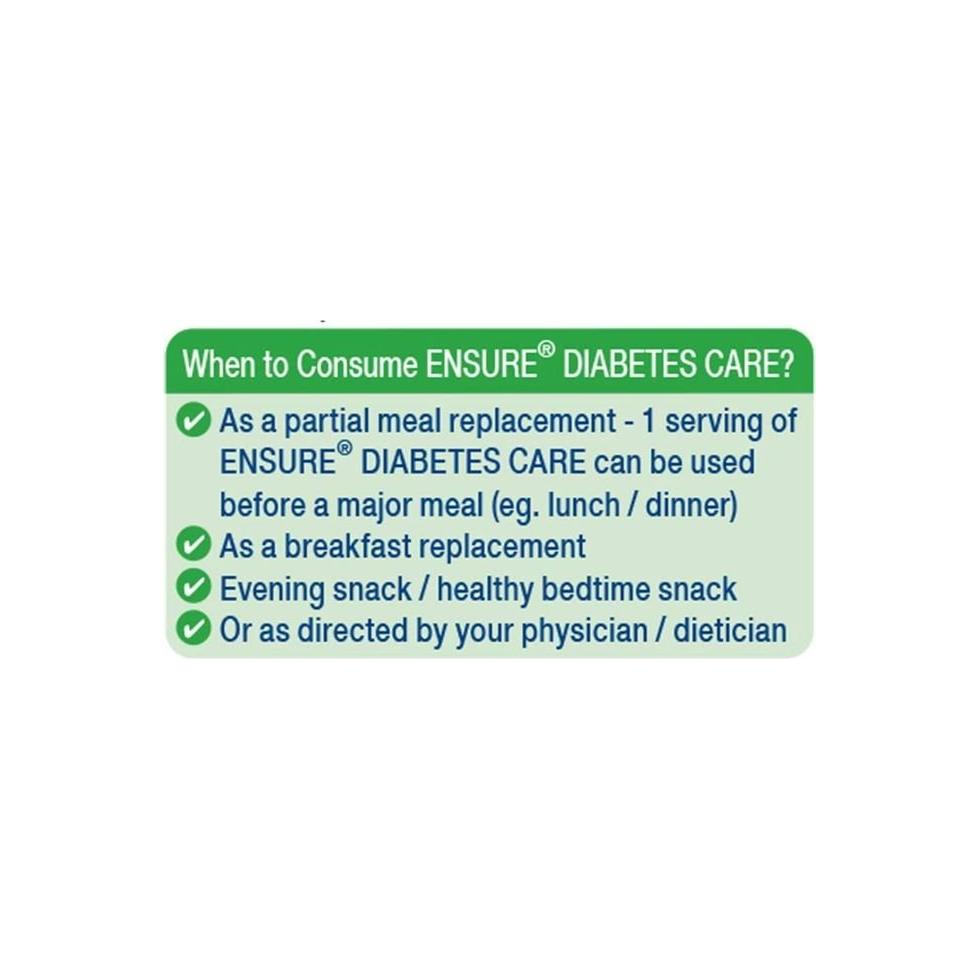 Abbott Ensure Diabetes Care Vanilla Delight Flavor( 400 g) - Whlsome - Vitamins &amp; Supplements