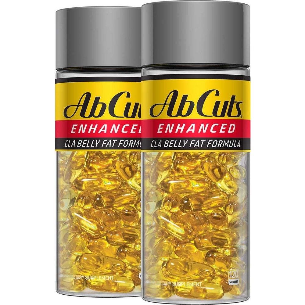 AbCuts Enhanced CLA Belly Fat Formula - 240 Softgels - Men & Women, Non Stimulating - Contains Fish Oil, Flax Seed Oil, Avocado Oil, Vitamin D3, Vitamin E - Whlsome - CLA