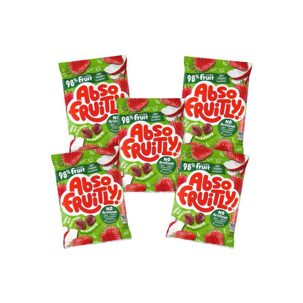 Absofruitly 98 Real Fruit Snacks Deliciously Sweet Soft Chewy Plant Based Healthy Snacks Individually Wrapped Gummy Snacks for Kids 6 Large Fruit Snack Bags 18oz each - Whlsome - Fruit Snacks